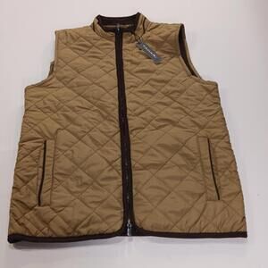 Elie Tahari Tan Quilted Vest